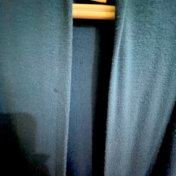 Beautiful teal open cardigan with ruched sleeves - Picture 3 of 3